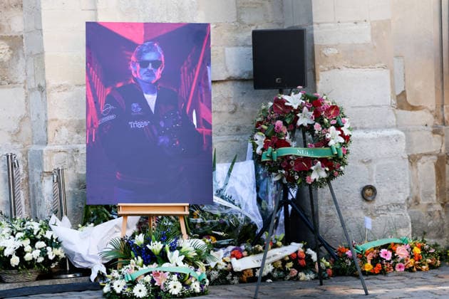 French DJ Kavinsky Funeral in Montmartre - Paris Portrait of Kavinsky during the funeral ceremony for French DJ Vincent Belorgey, better known by his stage name Kavinsky at Saint-Pierre-de-Montmartre Church, perched atop Montmartre hill in the 18th arrondissement of Paris, France on August 12, 2026. Photo by Raphael Lafargue ABACAPRESS.COM Paris Ile-de-France France  Copyright: xLafarguexRaphael ABACAx