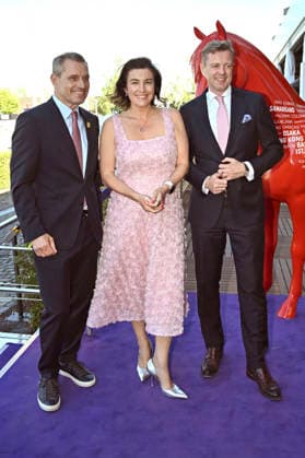 Michael Mronz, Dorothee Bär und Oliver Bär bei der Media Night der FEI World Championships Aachen 2026 im Champions Circle am Reitstadion. Aachen, 11.08.2026 *** Michael Mronz, Dorothee Bär, and Oliver Bär at the Media Night for the 2026 FEI World Championships Aachen in the Champions Circle at the Aachen Equestrian Stadium, August 11, 2026 Foto:xC.xAdolph xFuturexImagex fei_6828