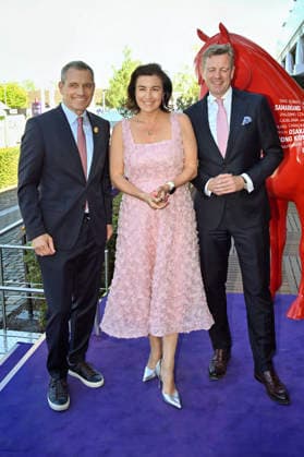 Michael Mronz, Dorothee Bär und Oliver Bär bei der Media Night der FEI World Championships Aachen 2026 im Champions Circle am Reitstadion. Aachen, 11.08.2026 *** Michael Mronz, Dorothee Bär, and Oliver Bär at the Media Night for the 2026 FEI World Championships Aachen in the Champions Circle at the Aachen Equestrian Stadium, August 11, 2026 Foto:xC.xAdolph xFuturexImagex fei_6829