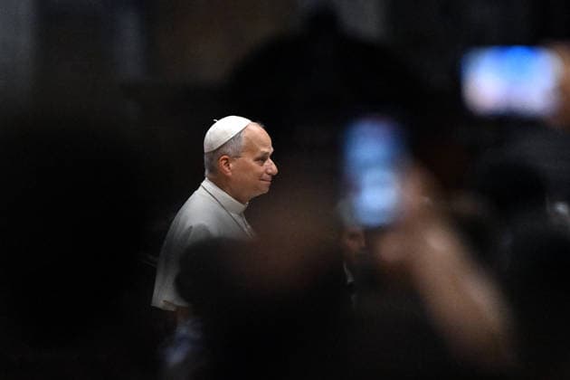 ITALY - POPE LEO XIV DURING THE WEEKLY GENERAL AUDIENCE IN ST PETER S BASILICA IN THE VATICAN- 2026 8 12 Italy, Rome, Vatican, 2026 8 12 Pope Leo XIV during the weekly general audience in St Peter s Basilica at the Vatican EDITORIAL USE ONLY - NO BOOKS Copyright: xALESSIAxGIULIANIx