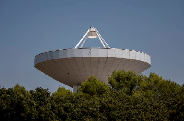 The Yebes Observatory in Guadalajara will serve as the official observation site for the 2026 total solar eclipse. A general view of one of the antennas during the official observation of the total solar eclipse at the Yebes Observatory on August 12, 2026, in Yebes, Guadalajara, Castilla-La Mancha, Spain. This is the first total solar eclipse visible from the Iberian Peninsula in over a century. The path of totality crosses Spain from west to east and passes through numerous provincial capitals, from which observers will be able to witness the first event of the so-called trio of eclipses, since on August 2, 2027, another total eclipse will cross Spain, and on January 26, 2028, an annular eclipse will occur. Yebes, SPAIN Yebes, SPAIN Spa  Copyright: xAlbertoxOrtegax 7711313