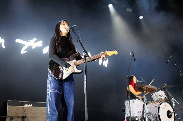 Sailor Honeymoon live at Oyafestivalen 2026 Oslo, Norway. 12th, August 2026. The South Korean punk rock band Sailor Honeymoon performs a live concert during the Norwegian music festival Oyafestivalen 2026 in Oslo. Here guitarist and vocalist Zaeeun Shin is seen live on stage. Norway, Oslo  Copyright: xGonzalesxPhoto KetilxMartinsenx