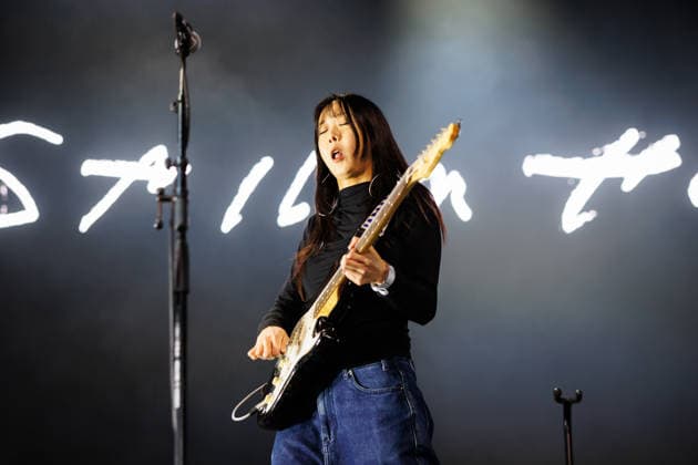 Sailor Honeymoon live at Oyafestivalen 2026 Oslo, Norway. 12th, August 2026. The South Korean punk rock band Sailor Honeymoon performs a live concert during the Norwegian music festival Oyafestivalen 2026 in Oslo. Here guitarist and vocalist Zaeeun Shin is seen live on stage. Norway, Oslo  Copyright: xGonzalesxPhoto KetilxMartinsenx