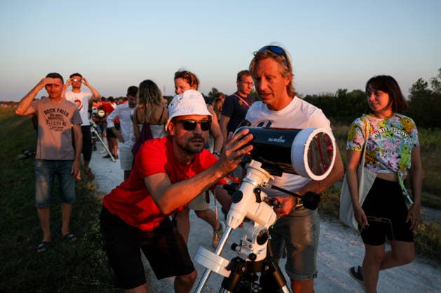 Solar eclipse in Croatia People watch the moon partially covers the sun during a solar eclipse in Zagreb, Croatia, August 12, 2026  IgorxKralj PIXSELL