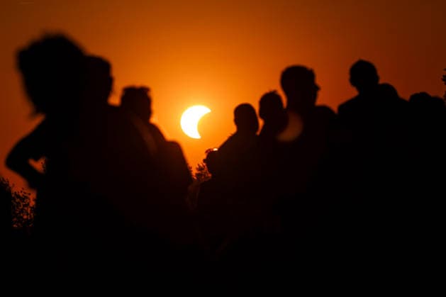 Solar eclipse in Croatia The moon partially covers the sun during a solar eclipse in Zagreb, Croatia, August 12, 2026  IgorxKralj PIXSELL