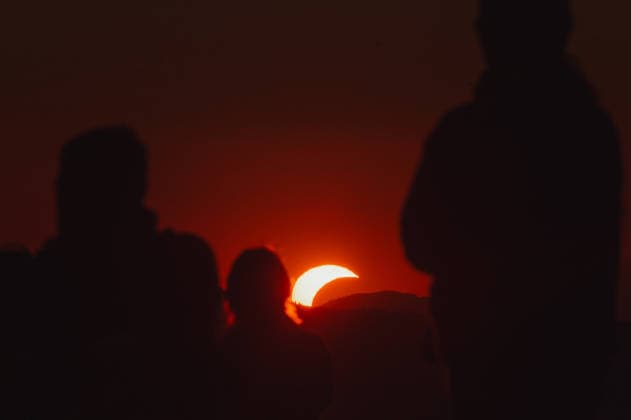 Solar eclipse viewed from Slovakia KOJSOV, SLOVAKIA - AUGUST 12: People gather to view the total eclipse of the Sun on August 12, 2026 near Kojsov, Slovakia. Millions of people have flocked to areas where the eclipse was visible. During the event, the moon passed in between the Sun and the Earth, appearing to partially block the sun. Robert Nemeti Anadolu Kojsov Slovakia. Editorial use only. Please get in touch for any other usage.  Copyright: x2026xAnadoluxRobertxNemetix