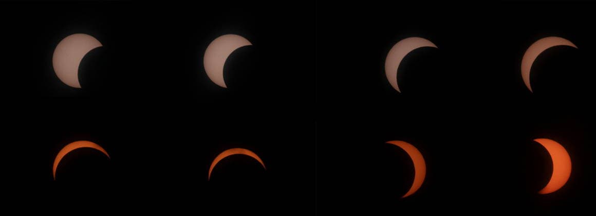 Die partielle Sonnenfinsternis am Mittwoch (12.8.2026) über Saarbrücken-Fechingen. *** The partial solar eclipse on Wednesday, August 12, 2026, over Saarbrücken and Fechingen bub