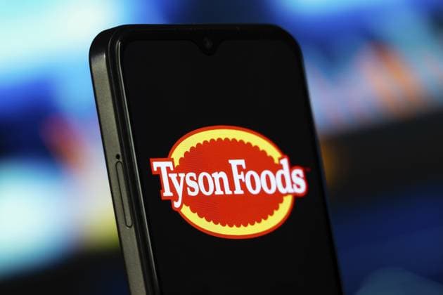 Springdale, Vereinigte Staaten — 8. Juli 2026: Das Tyson Foods Logo ist auf einem Smartphone zu sehen Springdale, United States- 8 July 2026: Tyson Foods logo is seen on a smartphone Copyright: imageBROKER MojahidxMottakin iblmmo18735722.jpg
