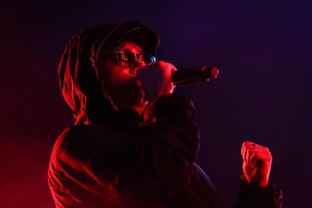 August 13, 2026, Paredes De Coura, Portugal: MÃ›glaÃa Bap of the Irish hip?hop trio, Kneecap seen performing on the Vodafone Stage during Vodafone Paredes de Coura. Paredes De Coura Portugal - ZUMAs197 20260813_aaa_s197_004 Copyright: xDiogoxBaptistax