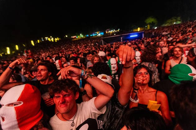 August 13, 2026, Paredes De Coura, Portugal: Fans seen during the Irish hip?hop trio, Kneecap concert at Vodafone Paredes de Coura. Paredes De Coura Portugal - ZUMAs197 20260813_aaa_s197_020 Copyright: xDiogoxBaptistax