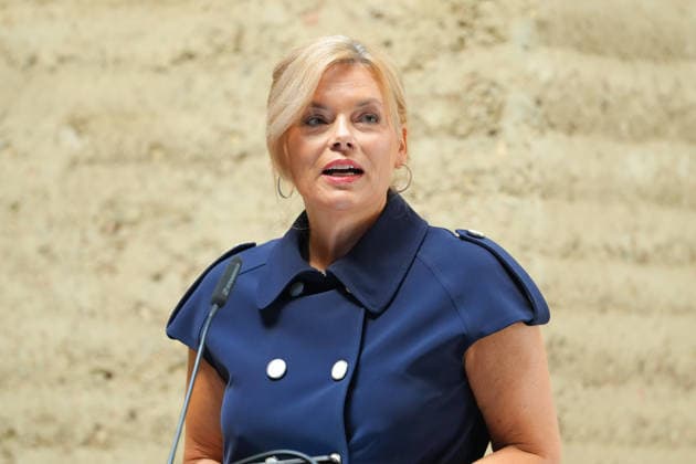 Gedenkveranstaltung 65. Jahrestag des Berliner Mauerbaus Bundestagspraesidentin Julia Kloeckner im Portrait bei Ihrer Rede im Rahmen der Gedenkveranstaltung zum 65. Jahrestag des Berliner Mauerbaus, Berlin, 13.08.2026 Berlin Berlin Deutschland *** Commemoration of the 65th Anniversary of the Construction of the Berlin Wall: A portrait of Bundestag President Julia Kloeckner delivering her speech at the commemoration of the 65th anniversary of the construction of the Berlin Wall, Berlin, August 13, 2026, Berlin, Germany