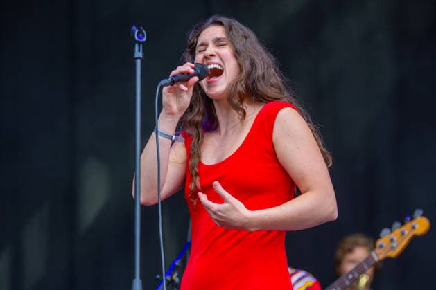Candura live at Oyafestivalen 2026 Oslo, Norway. 12th, August 2026. The Norwegian-Brazilian band Candura performs a live concert during the Norwegian music festival Oyafestivalen 2026 in Oslo. Here singer Gabriela Garrubo is seen live on stage. Norway, Oslo  Copyright: xGonzalesxPhoto Per-OttoxOppix