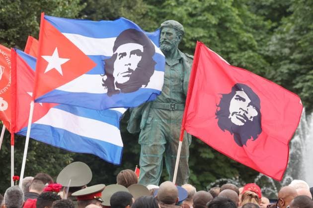 13.08.2026. Russia. Moscow. People at the flower-laying ceremony dedicated to the 100th anniversary of the birth of the leader of the Cuban Revolution Fidel Castro in Fidel Castro Square. Alexey Belkin NEWS.ru BelkinxAlexey