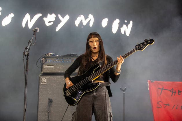 Sailor Honeymoon live at Oyafestivalen 2026 Oslo, Norway. 12th, August 2026. The South Korean punk rock band Sailor Honeymoon performs a live concert during the Norwegian music festival Oyafestivalen 2026 in Oslo. Here singer and bass player Kim Yerim is seen live on stage. Norway, Oslo  Copyright: xGonzalesxPhoto Per-OttoxOppix