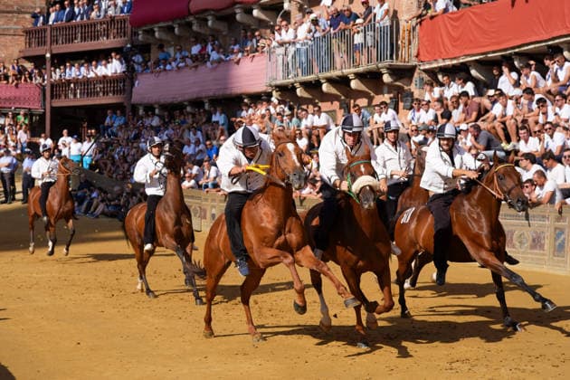August 13, 2026, Siena, Toscana, ITALIA: Siena, Piazza del Campo Ã¢â‚¬ August 13, 2026. The *Tratta* took place this morning; it is one of the key moments of the Palio, during which the selected horses are assigned by lot to the ten *Contrade* participating in the race on August 16. Siena ITALIA - ZUMAs236 20260813_aap_s236_021 Copyright: xFabioxSassox