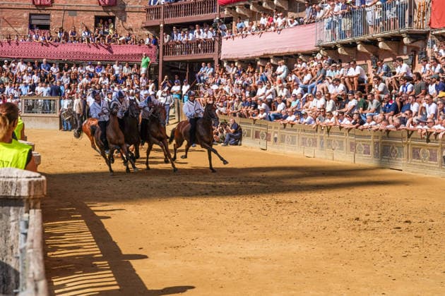 August 13, 2026, Siena, Toscana, ITALIA: Siena, Piazza del Campo Ã¢â‚¬ August 13, 2026. The *Tratta* took place this morning; it is one of the key moments of the Palio, during which the selected horses are assigned by lot to the ten *Contrade* participating in the race on August 16. Siena ITALIA  - ZUMAs236 20260813_aap_s236_007 Copyright: xFabioxSassox