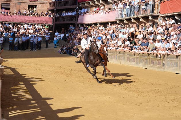 August 13, 2026, Siena, Toscana, ITALIA: Siena, Piazza del Campo Ã¢â‚¬ August 13, 2026. The *Tratta* took place this morning; it is one of the key moments of the Palio, during which the selected horses are assigned by lot to the ten *Contrade* participating in the race on August 16. Siena ITALIA  - ZUMAs236 20260813_aap_s236_008 Copyright: xFabioxSassox