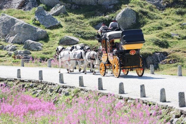 13.08.2026 Schweiz Nostalgie Postkutsche. Bild, Gotthardpost, Historische Postkutschenfahrt von Andermatt ueber den Gotthardpass ueber die Tremolastrasse nach Airolo *** August 13, 2026 Switzerland Nostalgic Stagecoach Photo, Gotthard Post, Historic Stagecoach Ride from Andermatt over the Gotthard Pass via the Tremola Road to Airolo 