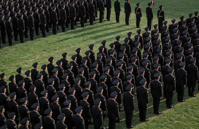 1,228 gendarmerie cadets graduate after completing training in Turkiye s Bursa BURSA, TURKIYE - AUGUST 13: A total of 1,228 cadets line up during a graduation ceremony held at the Isiklar Gendarmerie Non-Commissioned Officer Vocational Higher School Command in Bursa, Turkiye on August 13, 2026. The ceremony marked the successful completion of their training before joining active duty. Mustafa Yilmaz Anadolu Bursa Turkey. Editorial use only. Please get in touch for any other usage.  Copyright: x2026xAnadoluxMustafaxYilmazx