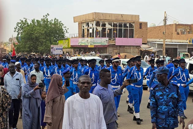 Traditional Prophet s Procession in Sudan KHARTOUM, SUDAN - AUGUST 13: People take part in Prophet s Procession march, which was held ahead of the anniversary of the Prophet Muhammad s birth, one of the country s deep-rooted traditions, in Khartoum, Sudan on August 13, 2026. Sufi groups performed devotional chants and hymns during the procession. Nezar Abdallah Basheer Anadolu Khartoum Sudan. Editorial use only. Please get in touch for any other usage.  Copyright: x2026xAnadoluxNezarxAbdallahxBasheerx
