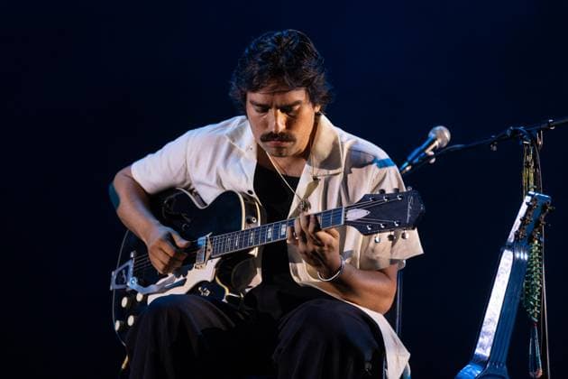 Hermanos Gutiérrez — Vodafone Paredes de Coura 2026 - 13 Aug 2026 Estevan Gutiérrez, guitarist of the Swiss?Ecuadorian instrumental duo Hermanos Gutiérrez, performs on stage during the Vodafone Paredes de Coura. Paredes de Coura Portugal Copyright: xDiogoxBaptistax xSOPAxImagesx DB_HermanosGutierrez20260813PDC_018