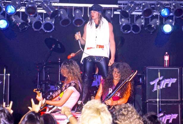 Fern Park, Florida, USA: TUFF - STEVIE RACHELLE, TOD CHASE, and JORGE DeSAINTonstage at The Station - June 20. 1991  - ZUMAh235 19910620_zmp_h235_099 Copyright: xChristopherxHeltonx