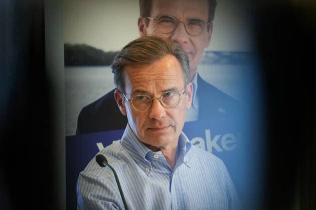 STOCKHOLM, SVERIGE 20260814 Moderaternas partiledare Ulf Kristersson (M), under en pressträff där han redovisar resultatet av Moderaternas vallöften för denna mandatperiod och vilka effekter det har fatt för Sverige. STOCKHOLM SVERIGE x10658x *** STOCKHOLM, SWEDEN 20260814 Moderate Party leader Ulf Kristersson (M) during a press conference where he presents the results of the Moderate Party’s campaign promises for this term and the impact they have had on Sweden STOCKHOLM SWEDEN x10658x  Copyright: xMagnusxLejhall TTx PRESSTRÄFF MODERATERNA OM VALLÖFTEN hJEK8SrSGx4