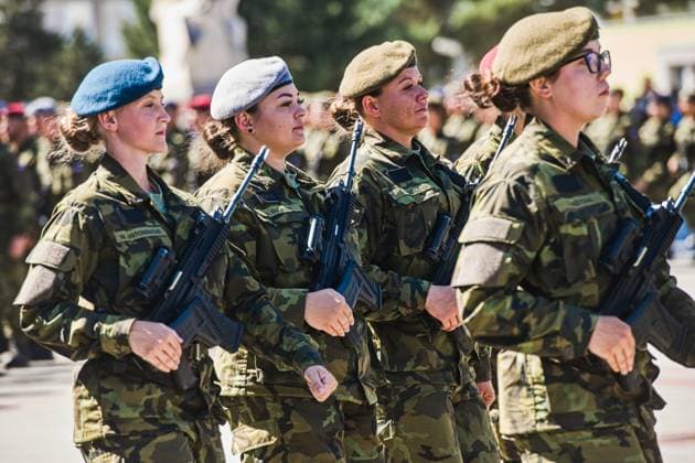 Czech Prime Minister Andrej Babis (ANO) and Czech Defence Minister Jaromir Zuna (for SPD), attend ceremonial military oath of participants in Military Academy basic course (pictured) in Vyskov, Czech Republic, August 14, 2026. (CTKxPhoto PatrikxUhlir) CTKPhotoP2026081403699  CTKPhotoP2026081403699