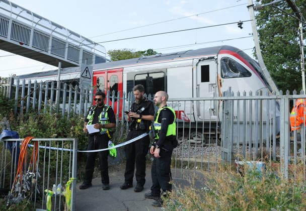 Another train derails in UK day after East Sussex incident injured 20 WICKFORD, UNITED KINGDOM - AUGUST 14: Emergency services and rail investigation teams attend the scene following a train derailment near Wickford railway station in Essex, United Kingdom, on August 14, 2026. The rear carriages of a Greater Anglia passenger train derailed in an upright position, causing significant travel disruption and line closures between London Liverpool Street and Southend Victoria, with no injuries reported in the incident. Jacqueline Lawrie Anadolu Essex United Kingdom. Editorial use only. Please get in touch for any other usage.  Copyright: x2026xAnadoluxJacquelinexLawriex