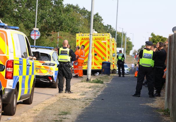 Another train derails in UK day after East Sussex incident injured 20 WICKFORD, UNITED KINGDOM - AUGUST 14: Emergency services and rail investigation teams attend the scene following a train derailment near Wickford railway station in Essex, United Kingdom, on August 14, 2026. The rear carriages of a Greater Anglia passenger train derailed in an upright position, causing significant travel disruption and line closures between London Liverpool Street and Southend Victoria, with no injuries reported in the incident. Jacqueline Lawrie Anadolu Essex United Kingdom. Editorial use only. Please get in touch for any other usage.  Copyright: x2026xAnadoluxJacquelinexLawriex