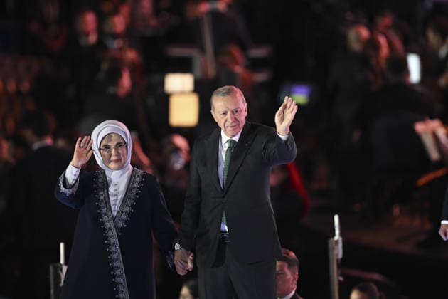 AK Party’s 25th Foundation Anniversary Event ANKARA, TURKIYE - AUGUST 14: Turkish President and Leader of the Justice and Development (AK) Party Recep Tayyip Erdogan and his wife Emine Erdogan attend the AK Party’s 25th Foundation Anniversary Event at Baskent Nation’s Garden in Ankara, Turkiye on August 14, 2026. Dogukan Keskinkilic Anadolu Ankara Turkey. Editorial use only. Please get in touch for any other usage.  Copyright: x2026xAnadoluxDogukanxKeskinkilicx