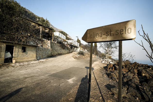 Aftermath of wildfire near Croatia s Omis OMIS, CROATIA - AUGUST 14: An aftermath view of wildfire near Omis, Croatia on August 14, 2026. Samir Jordamovic Anadolu Omis Croatia. Editorial use only. Please get in touch for any other usage.  Copyright: x2026xAnadoluxSamirxJordamovicx