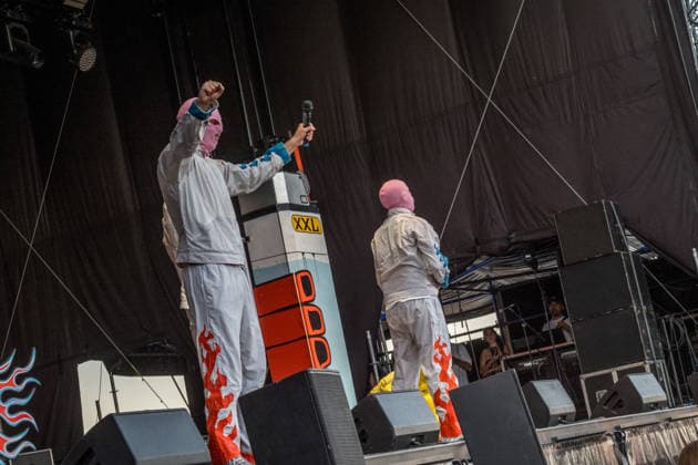 Das Berliner Hip Hop Rap Trio PA69 (besteht aus DJ Dope, Rabatto und Turbogianni) am ersten Tag des Highfield 2026 am Störmthaler See Highfield 2026 tag 1 - PA69 *** The Berlin hip-hop rap trio PA69—consisting of DJ Dope, Rabatto, and Turbogianni—performed on the first day of Highfield 2026 at Störmthaler See. Highfield 2026 Day 1: PA69
