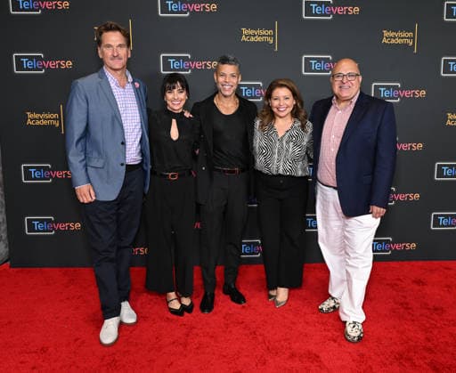 Televerse 2026 - Day 1 Pete Gardner, Constance Zimmer, Wilson Cruz, Justina Machado and Frank DeCaro arriving to the Televerse 2026 - Day 1 at JW Marriott on August 14, 2026 in Los Angeles, CA. Los Angeles JW Marriott California USA Copyright: xLISAxOConnor AFF-USA.comx