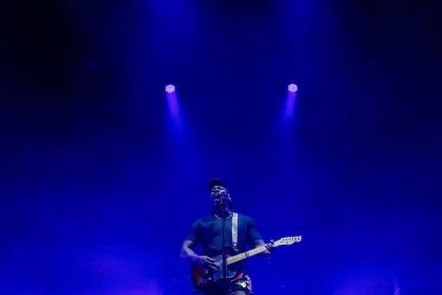 Bloc Party performs at Vodafone Paredes de Coura in Paredes de Coura, Portugal - 14 Aug 2026 Kele Okereke, vocalist and guitarist of the British indie rock band Bloc Party, performs live on stage during the Vodafone Paredes de Coura. Paredes de Coura Portugal Copyright: xDiogoxBaptistax xSOPAxImagesx DB_Blocparty20260814PDC_003