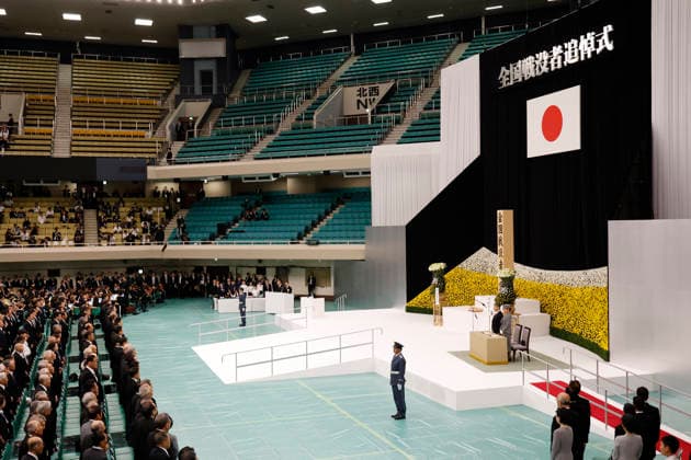 August 15, 2026, Tokyo, Japan: Japanese Emperor NARUHITO and Empress MASAKO attend a memorial ceremony marking the 81st anniversary of Japan s surrender in World War II at Nippon Budokan in Tokyo. Tokyo Japan - ZUMAm191 20260815_aap_m191_016 Copyright: xRodrigoxReyesxMarinx