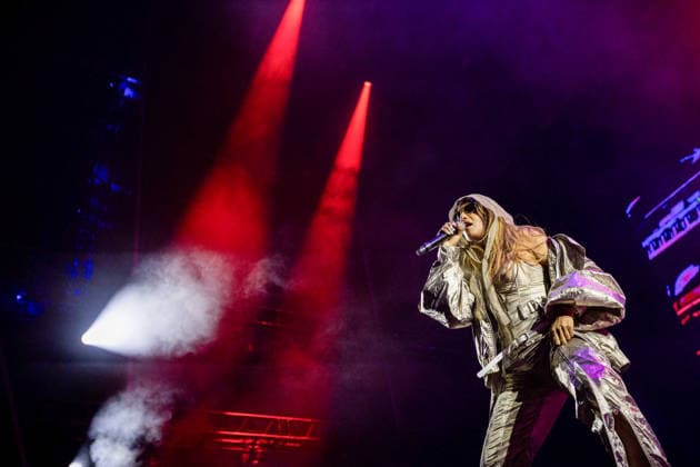 M.I.A., perfoms during Vodafone Paredes de Coura in Paredes de Coura, Portugal - 15 Aug 2026 Mathangi Arulpragasam, (M.I.A.), the British rapper, singer and producer, performs live on the main stage during Vodafone Paredes de Coura. Paredes de Coura Portugal Copyright: xDiogoxBaptistax xSOPAxImagesx DB_MIA20260814PDC_017
