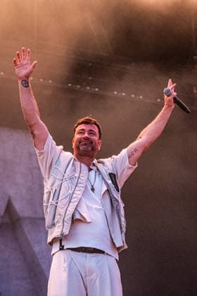Rostock Deutschland 14. August 2026: Marteria - Zum Glück in die Zukunft Tour 2026 - Rostock Im Bild: Marten Laciny (Marteria) *** Rostock, Germany, August 14, 2026 Marteria Zum Glück in die Zukunft Tour 2026 Rostock Pictured: Marten Laciny (Marteria) Copyright: xFotostandx xVoelkerx