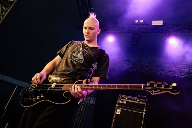 Bleech 9:3 live at Syd For Solen 2026 Copenhagen, Denmark. 14th, August 2026. The Irish grunge rock group Bleech 93 performs a live concert during the Danish music festival Syd For Solen 2026 in Copenhagen. Here bass player James Quinlan is seen live on stage. Denmark, Copenhagen  Copyright: xGonzalesxPhoto ErlingxBrodersenx