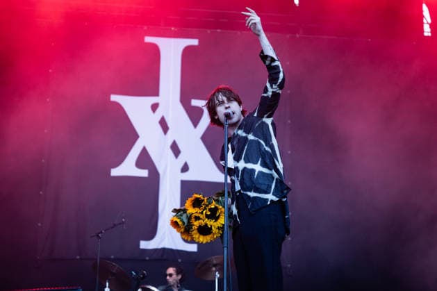 Iceage live at Syd For Solen 2026 Copenhagen, Denmark. 14th, August 2026. The Danish punk group Iceage performs a live concert during the Danish music festival Syd For Solen 2026 in Copenhagen. Here vocalist Elias Bender Ronnenfelt is seen live on stage. Denmark, Copenhagen  Copyright: xGonzalesxPhoto ErlingxBrodersenx