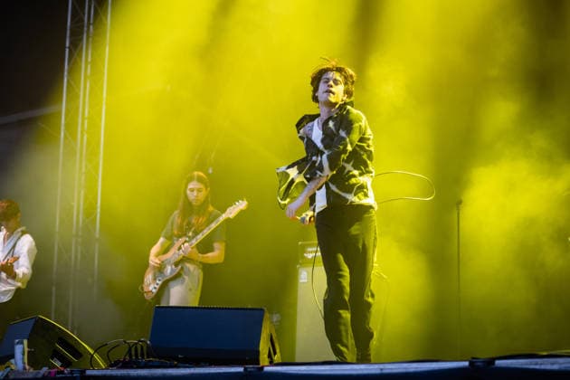 Iceage live at Syd For Solen 2026 Copenhagen, Denmark. 14th, August 2026. The Danish punk group Iceage performs a live concert during the Danish music festival Syd For Solen 2026 in Copenhagen. Here vocalist Elias Bender Ronnenfelt is seen live on stage. Denmark, Copenhagen  Copyright: xGonzalesxPhoto ErlingxBrodersenx