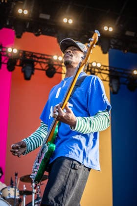 Turnstile live at Syd For Solen 2026 Copenhagen, Denmark. 14th, August 2026. The American hardcore punk band Turnstile performs a live concert during the Danish music festival Syd For Solen 2026 in Copenhagen. Here bass player Franz Lyons is seen live on stage. Denmark, Copenhagen  Copyright: xGonzalesxPhoto ErlingxBrodersenx