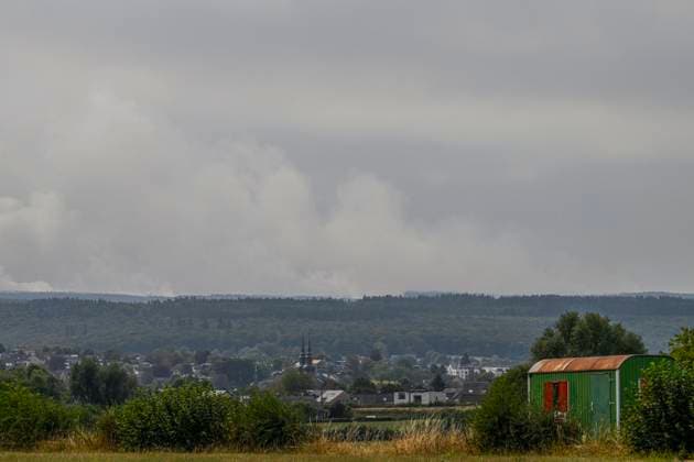 Fire in the Belgian High Fens JALHAY, BELGIUM - AUGUST 15 : An important fire has broken out in the Belgian High Fens on August 15, 2026 in Jalhay, Belgium, 15 08 2026 Jalhay Belgium  Copyright: xDhax