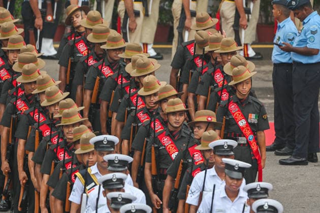 NEW DELHI, INDIA - AUGUST 15: A contingent of Delhi Police and Armed forces personnel march past during the Prime Minister Narendra Modi 80th Independence Day speech from the Red Fort on August 15, 2026 in New Delhi, India. For the first time, the national song, Vande Mataram , was rendered during the celebrations at the Red Fort. The National Anthem rendition was synchronised with the 21-gun salute by the gunners of the 1721 Field Battery (Ceremonial), utilising the indigenous 105mm Light Field Guns. PM Modi announced a nationwide initiative to provide free online coaching for competitive exams during his Independence Day address on August 15, 2026. The scheme aims to leverage India s digital infrastructure and top educators to ease the h