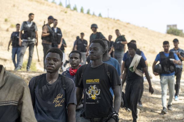Morocco detains 111 migrants after attempted mass crossing into Spain s Ceuta FNIDEQ, MOROCCO - AUGUST 15: Moroccan authorities detained 111 irregular migrants Saturday in and around the northern city of Fnideq after they attempted a mass crossing into Spain s city of Ceuta, officials said on August 15, 2026 in Fnideq, Morocco. A Fnideq provincial official, quoted in a statement, said 109 of those detained were from African countries and two were Moroccan nationals. Abu Adem Muhammed Anadolu Fnideq Morocco. Editorial use only. Please get in touch for any other usage.  Copyright: x2026xAnadoluxAbuxAdemxMuhammedx
