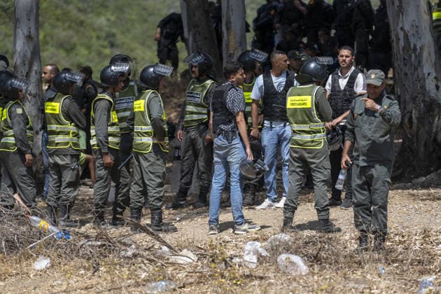 Morocco detains 111 migrants after attempted mass crossing into Spain s Ceuta FNIDEQ, MOROCCO - AUGUST 15: Moroccan authorities detained 111 irregular migrants Saturday in and around the northern city of Fnideq after they attempted a mass crossing into Spain s city of Ceuta, officials said on August 15, 2026 in Fnideq, Morocco. A Fnideq provincial official, quoted in a statement, said 109 of those detained were from African countries and two were Moroccan nationals. Abu Adem Muhammed Anadolu Fnideq Morocco. Editorial use only. Please get in touch for any other usage.  Copyright: x2026xAnadoluxAbuxAdemxMuhammedx