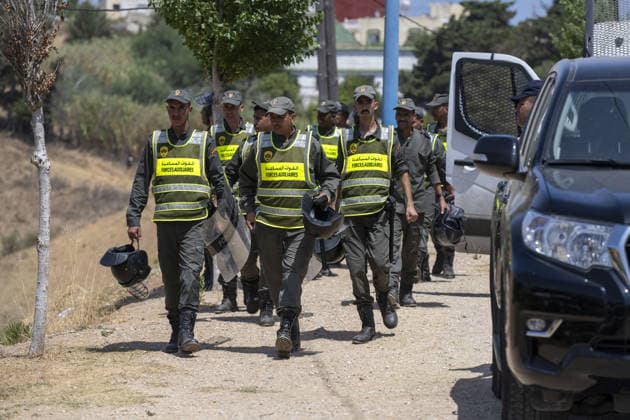 Morocco detains 111 migrants after attempted mass crossing into Spain s Ceuta FNIDEQ, MOROCCO - AUGUST 15: Moroccan authorities detained 111 irregular migrants Saturday in and around the northern city of Fnideq after they attempted a mass crossing into Spain s city of Ceuta, officials said on August 15, 2026 in Fnideq, Morocco. A Fnideq provincial official, quoted in a statement, said 109 of those detained were from African countries and two were Moroccan nationals. Abu Adem Muhammed Anadolu Fnideq Morocco. Editorial use only. Please get in touch for any other usage.  Copyright: x2026xAnadoluxAbuxAdemxMuhammedx