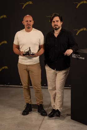 August 15, 2026, Locarno, Switzerland: Matheus Farlas, Enock Carvalho award photocall 79th Locarno Film Festival Locarno Switzerland - ZUMAf197 20260815_zep_f197_016 Copyright: xLucaxFazzolarix
