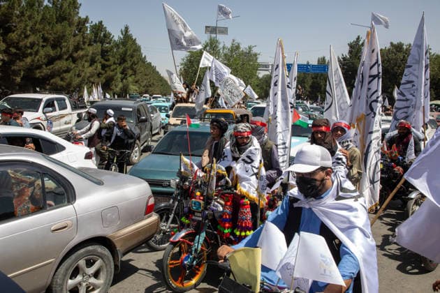 Taliban marks fifth anniversary of return to power in Afghanistan KABUL, AFGHANISTAN - AUGUST 15: Taliban supporters take part in street celebrations marking the fifth anniversary of the group s return to power following the withdrawal of U.S. and NATO forces in Kabul, Afghanistan on August 15, 2026. Hafizullah Habib Anadolu Kabul Afghanistan. Editorial use only. Please get in touch for any other usage.  Copyright: x2026xAnadoluxHafizullahxHabibx