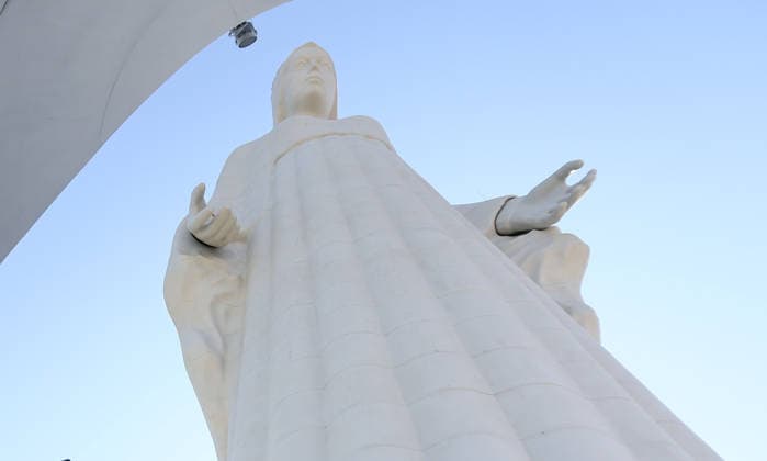 Highest Virgin Mary statue in Europe unveiled Photo: Adam Burakowski East News Ceremony of the unveiling and consecration of the Monument to Our Lady of Mercy on August 15, 2026 in the village of Konotopie near Torun in north-central Poland. The monument, whose height reaches 55,6 metres, was privately financed by the Polish entrepreneur and stock market investor Roman Karkosik. This is the highest Virgin Mary statue in Europe and second highest in the world. EN_01682639_0110 